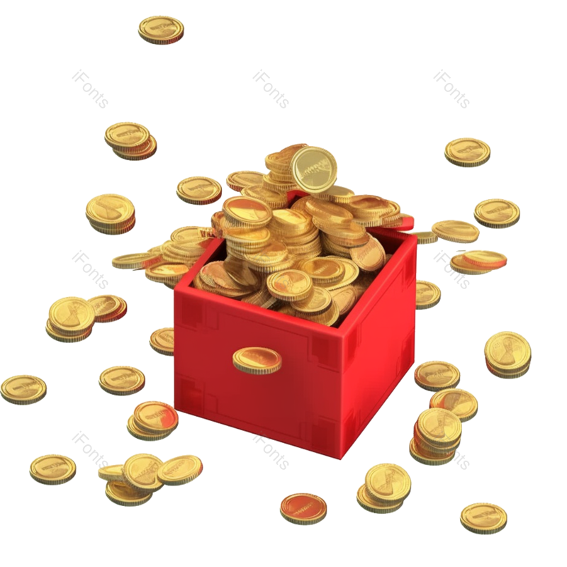 春节图片,元宝元素,硬币PNG,白色背景免抠素材